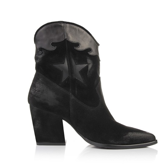 Botki damskie 71370/10 Czarny