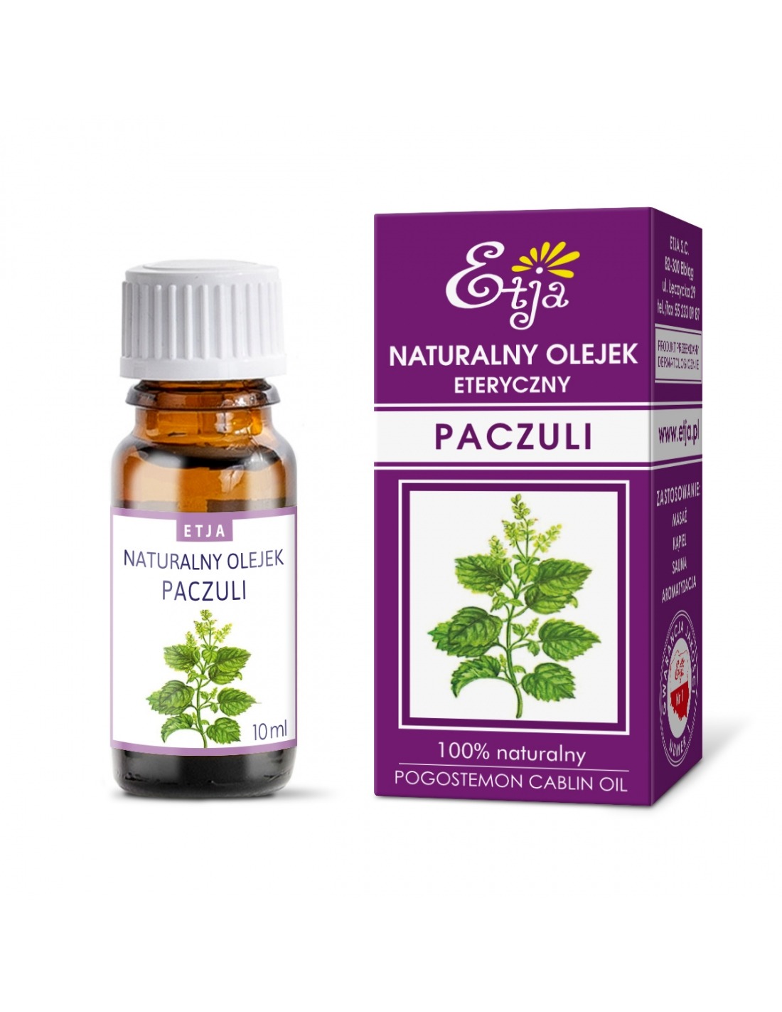 Olejek eteryczny Paczuli Patchuli 10 ml