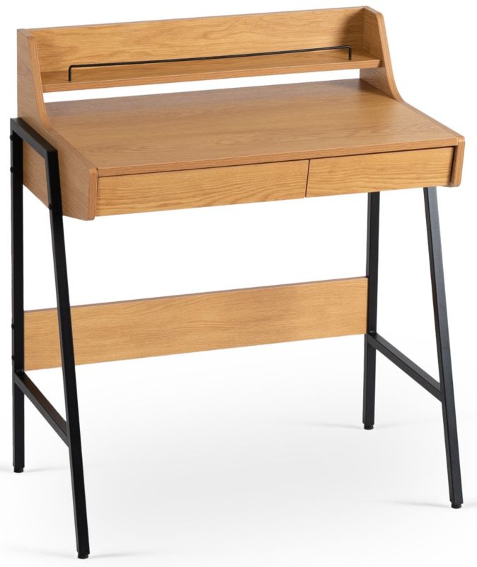 Biurko Peri Mebel Elite 77 cm Dąb/Czarne z Szufladami Małe 1 szt.