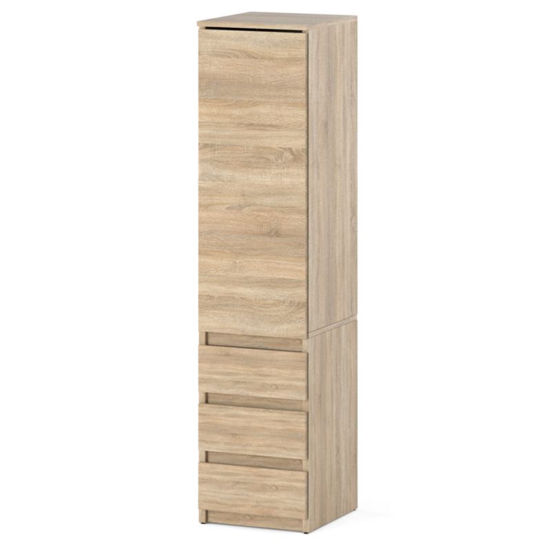 Szafa Hurtownia-Mebli Szuflady 3 Posti 40 3sz 40cm Dąb Sonoma Dąb Sonoma 40x50x180 cm 1szt.
