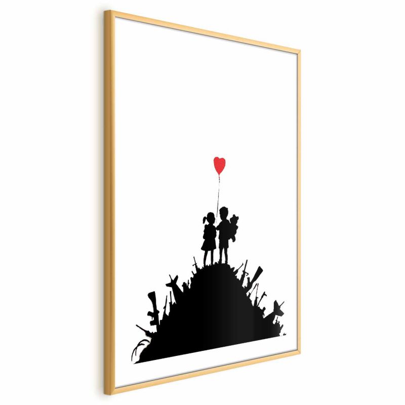 Plakat Artgeist Pole bitwy 60x90 cm z ramą złotą 1 szt
