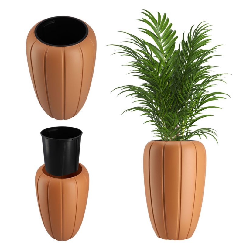 Doniczka KADAX Donica Na Kwiaty + Wkład 3D Terakota 60cm 1 szt.