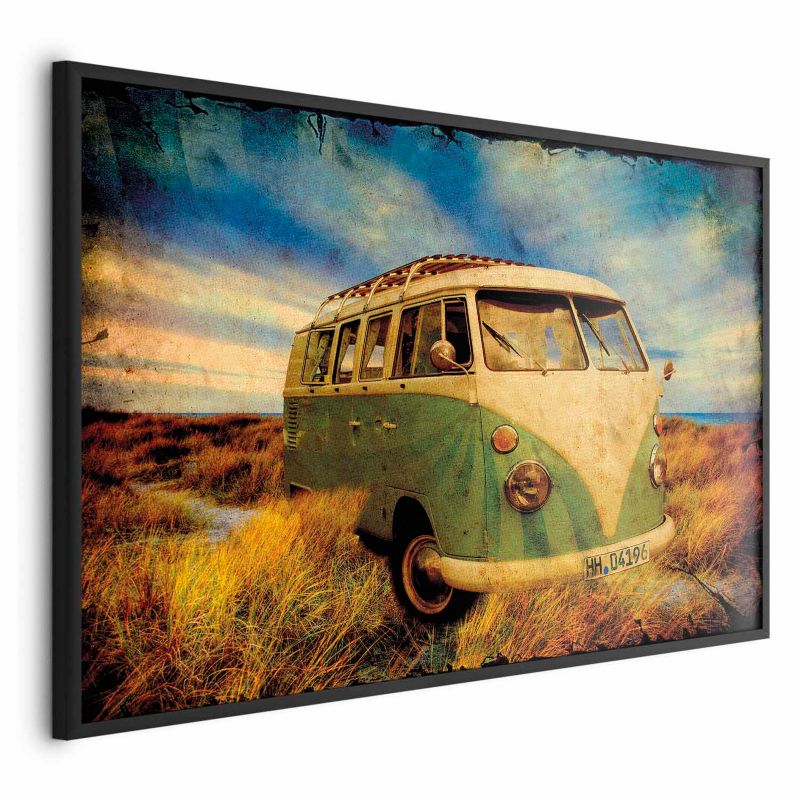 Plakat Artgeist Retro bus 42x29,7 cm z ramą czarną 1 szt