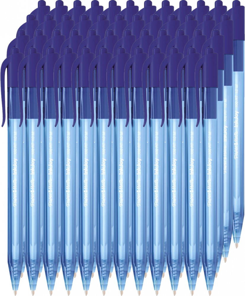 50x Długopis automatyczny Paper Mate, InkJoy 100RT, M (1mm), niebieski