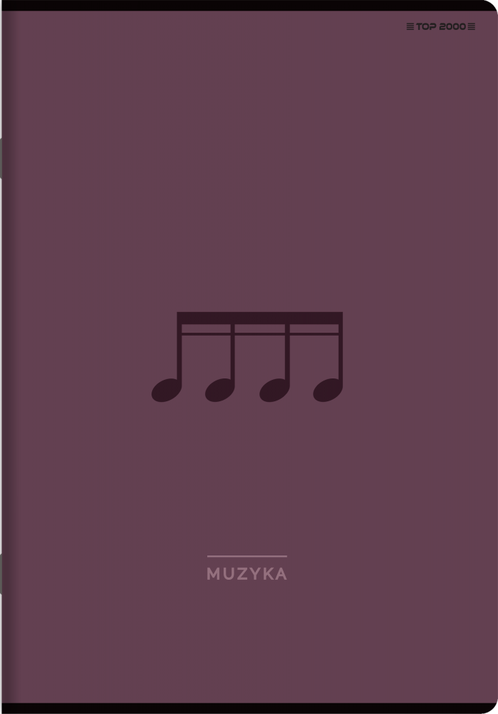 Zeszyt przedmiotowy w pięciolinię TOP 2000 Megamix Muzyka (zeszyt do nut), A4, 16 kartek, mix wzorów