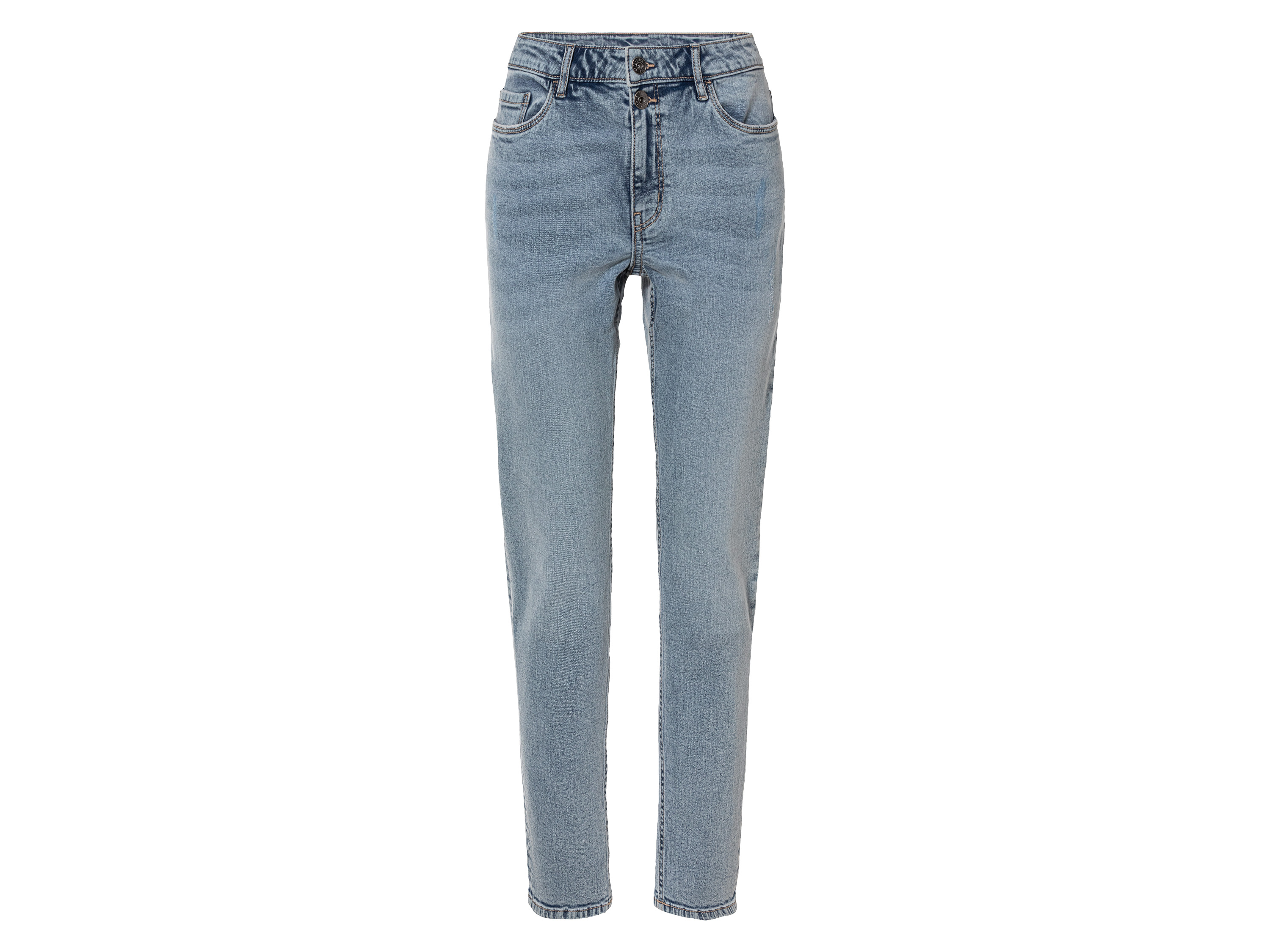 esmara Jeansy damskie z bawełną, straight fit 36, niska sylwetka, Jasnoniebieski