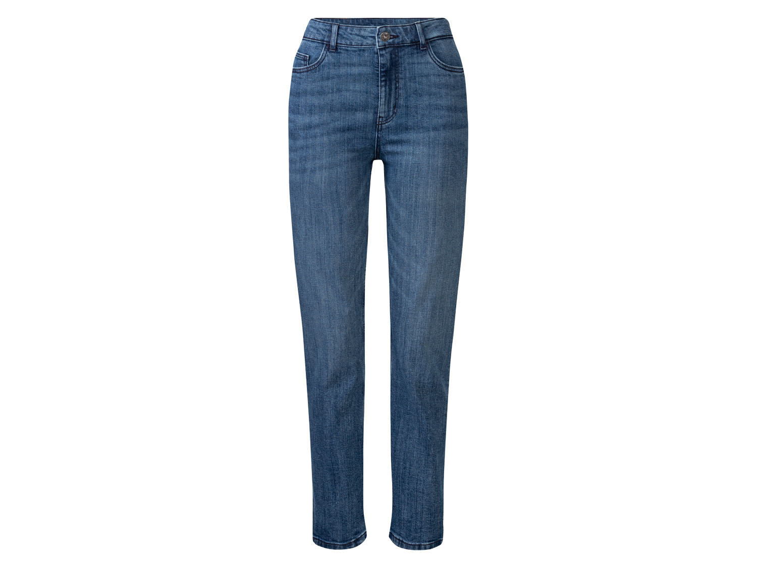 esmara Jeansy damskie, straight fit 36, wysoka sylwetka, Ciemnoniebieski