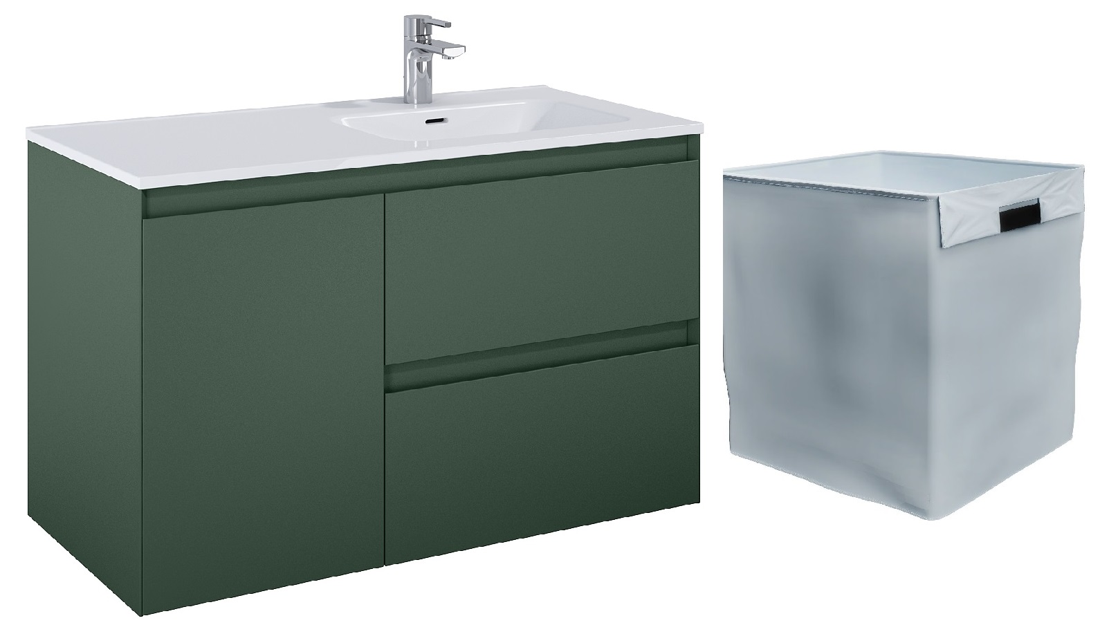 Darmowa Dostawa - Szafka 100x45.8x63.5 cm podumywalkowa wisząca zielona Elita Split abset9200