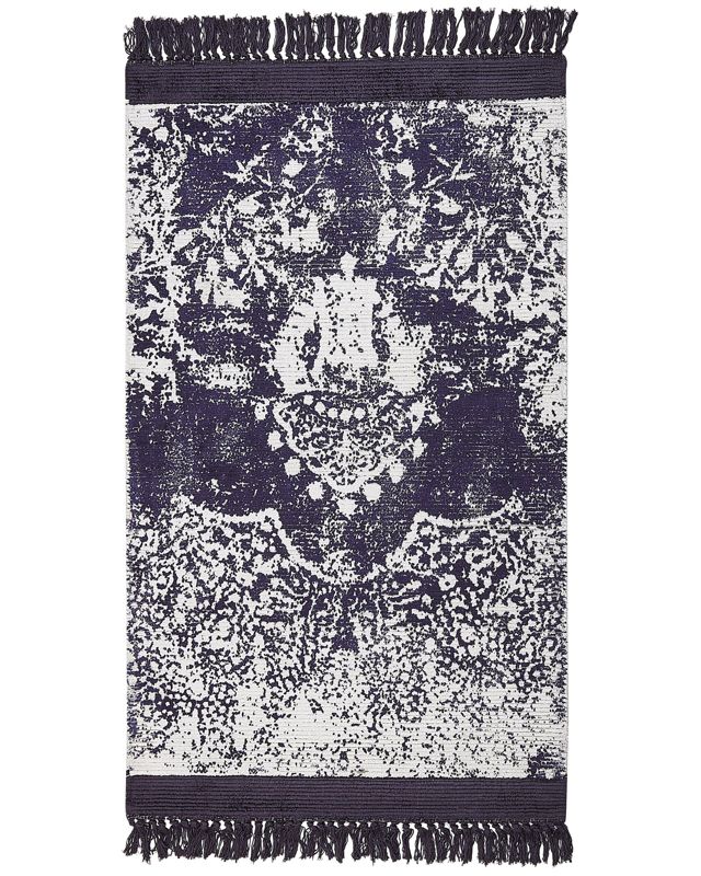 Dywan z wiskozy 80 x 150 cm fioletowy z białym Akarsu 1 szt.