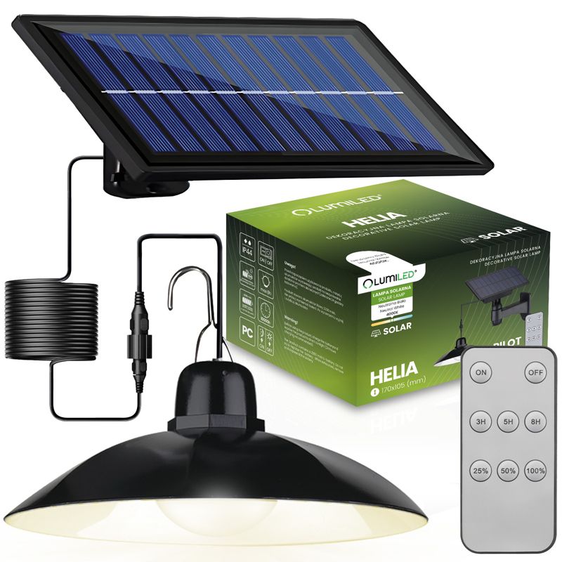 Lampa Solarna Lumiled LED Zewnętrzna Ogrodowa 4000K IP44 z Pilotem 1 szt.