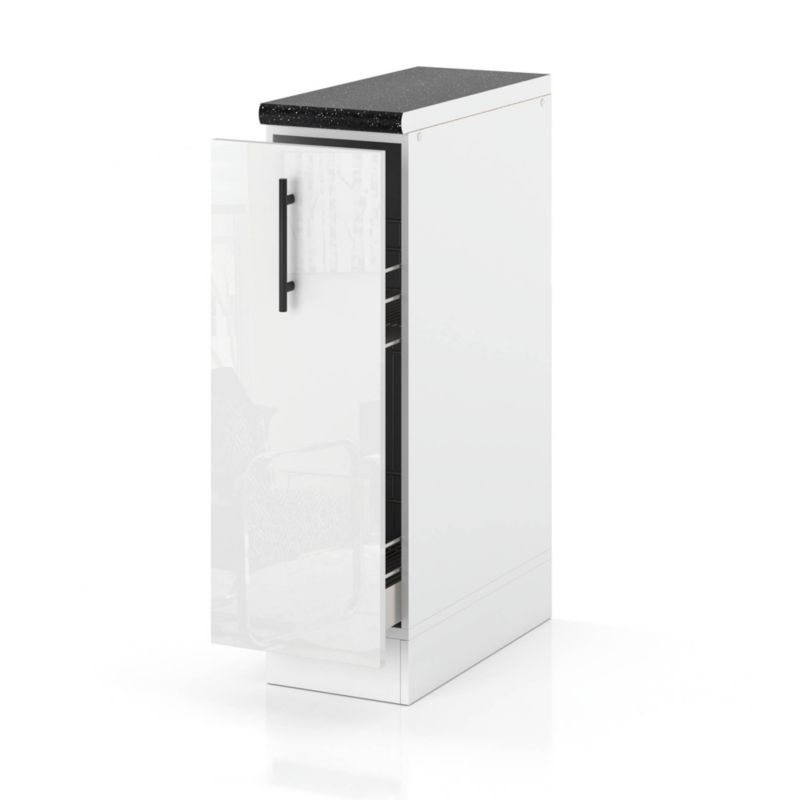 Szafka Kuchenna Hurtownia-Mebli Stojąca Cargo D15 CARGO sPremium 15cm Biały Mat Biały Połysk 15x52x85 cm 1szt.