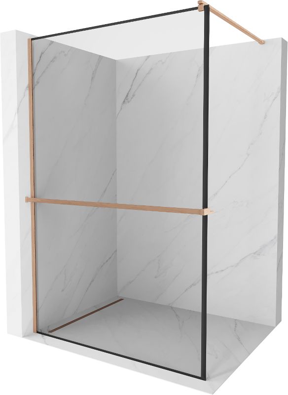 Ścianka prysznicowa walk-in Mexen Kioto+ czarny wzór 90x200 800-090-121-65-70 1 szt.