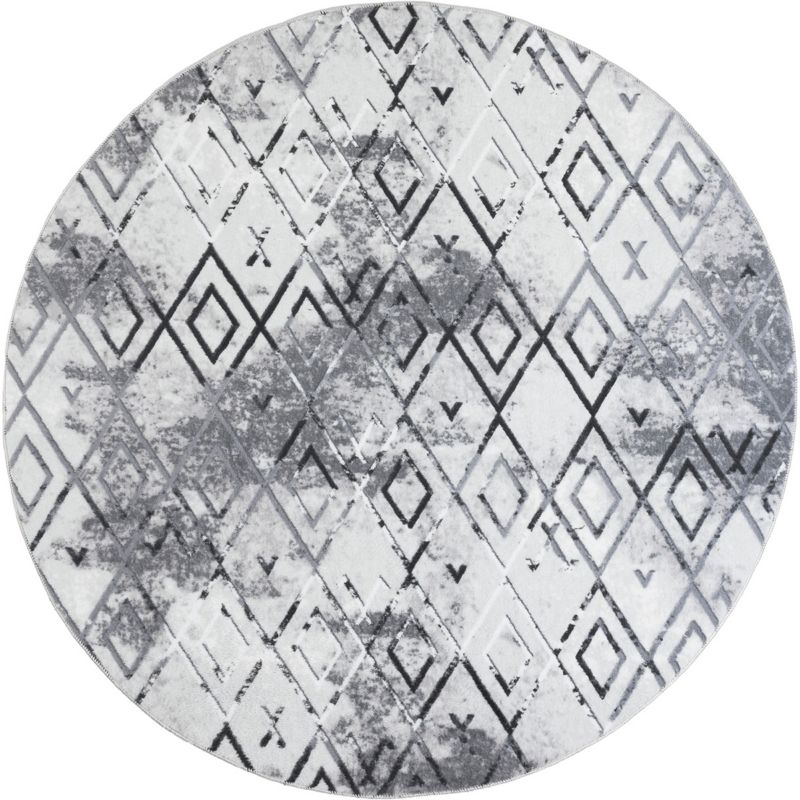 Dywan okrągły 100 cm Etna e-floor nowoczesny geometryczny szary 1 szt