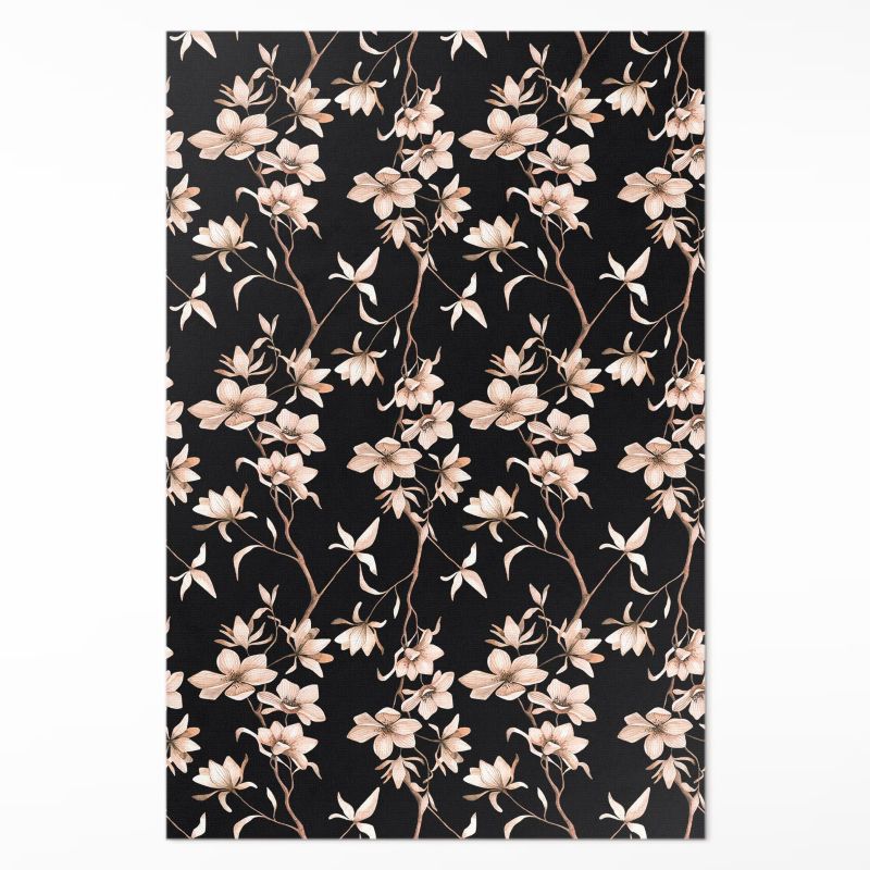 Ozdobna Wykładzina Winylowa Wallfluent 80x120 cm Jasne kwiaty na gałązkach 1 szt.