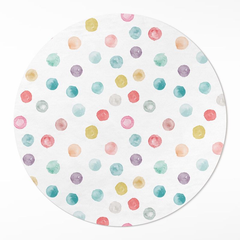 Dywan Okrągły Wewnętrzny Wallfluent fi60 cm Malowane kropki 1 szt.