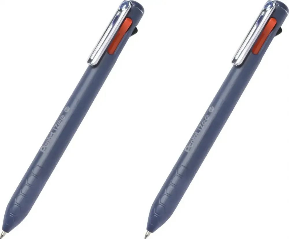 2x Długopis automatyczny Pentel iZee 4 w 1, 4 wkłady, 0.7mm, obudowa granatowa/ wkłady mix kolorów