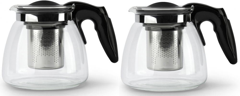 2x dzbanek z zaparzaczem Altom Design, 900ml, szkło, przezroczysty