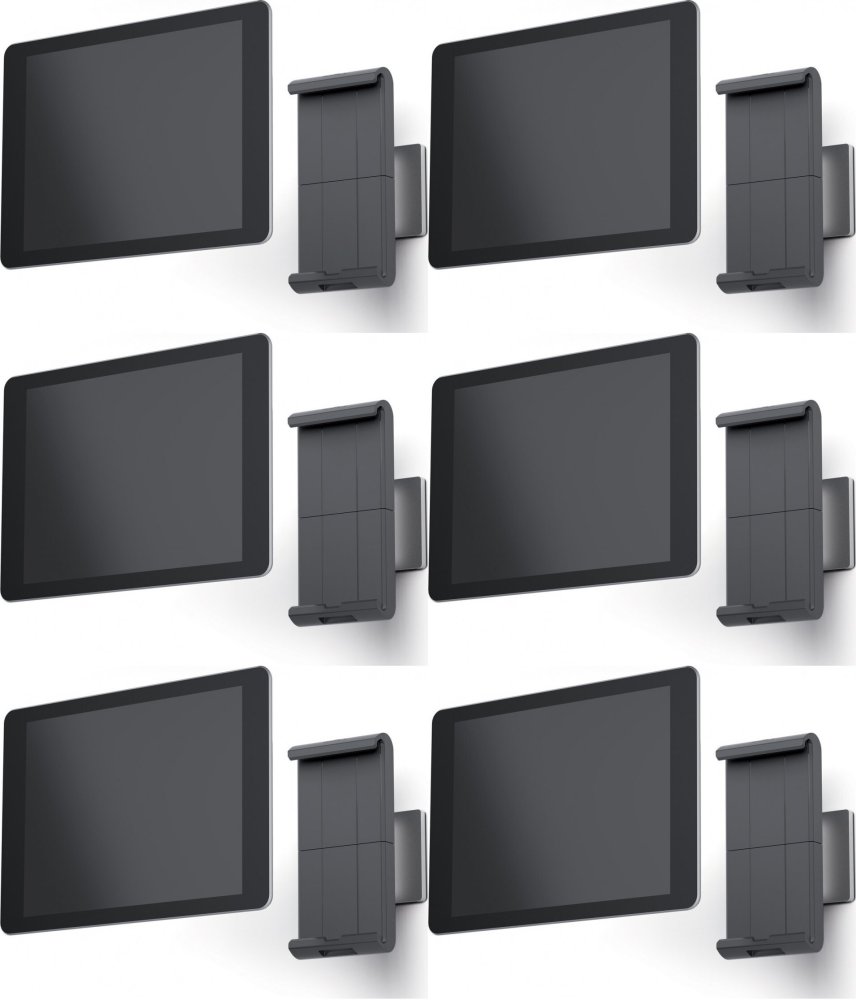 6x Uchwyt do tabletu Durable Tablet Holder Wall, ścienny, srebrny