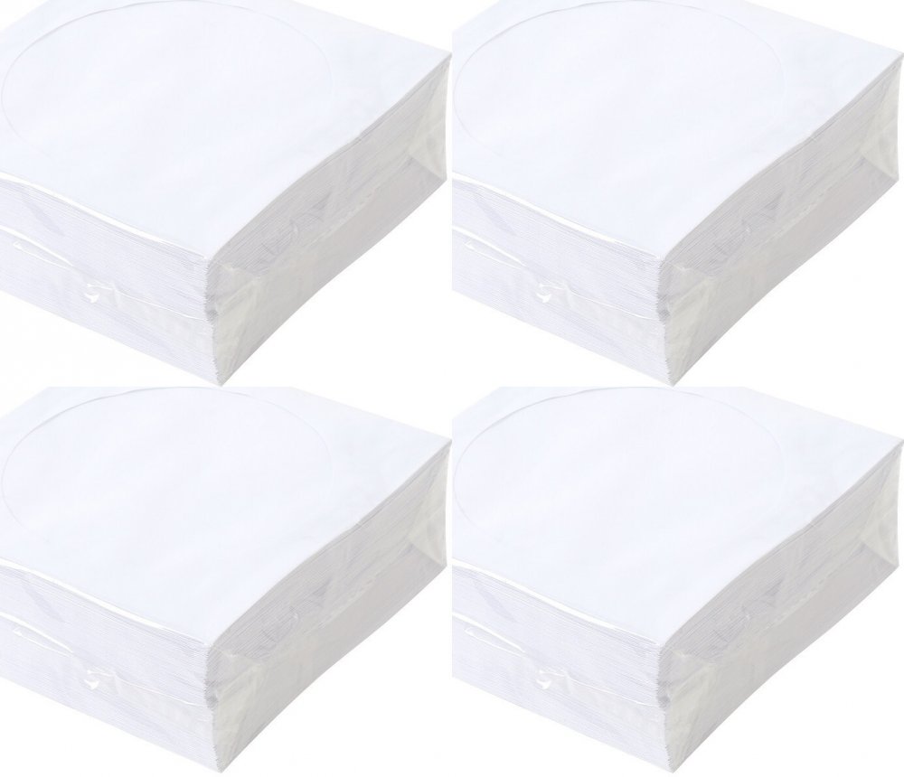 4x Koperta z oknem na CD/DVD Omega, 100 sztuk, biały