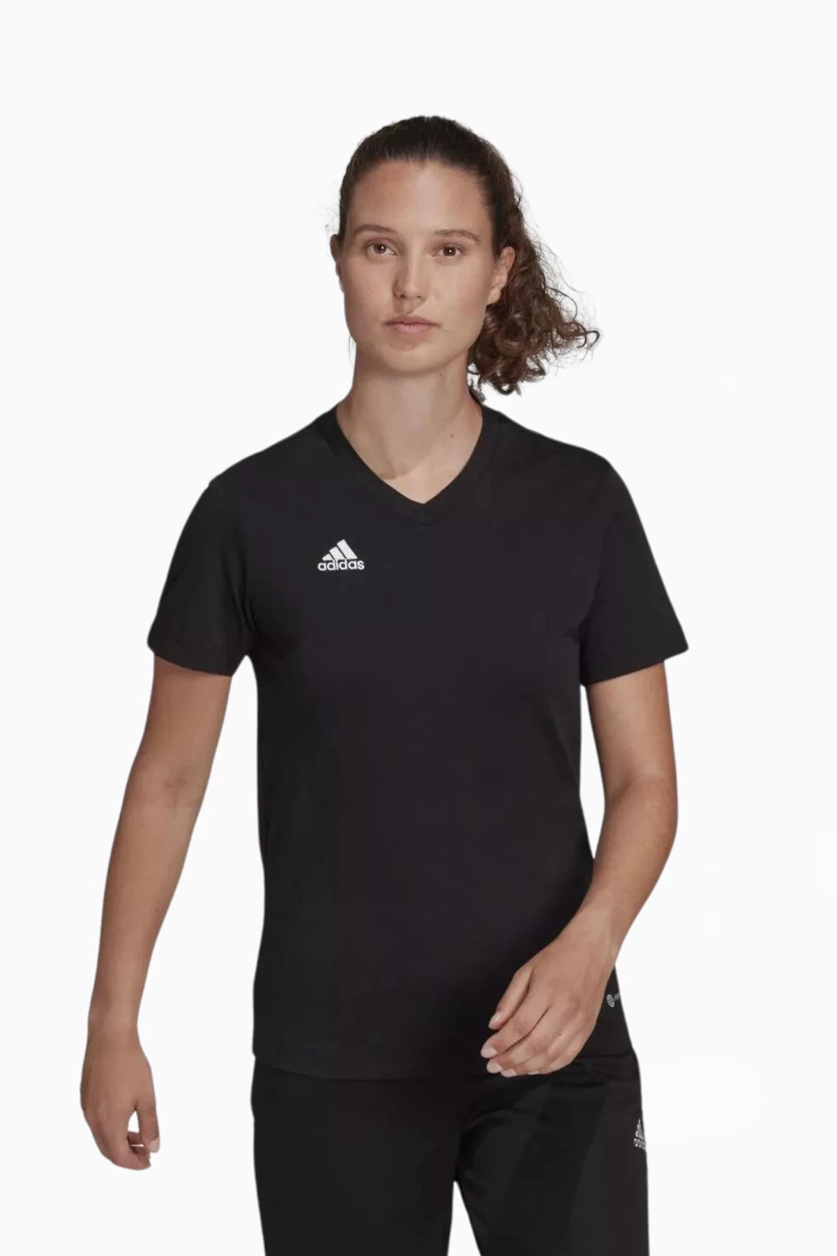 Koszulka adidas Entrada 22 Tee Damska - Czarny