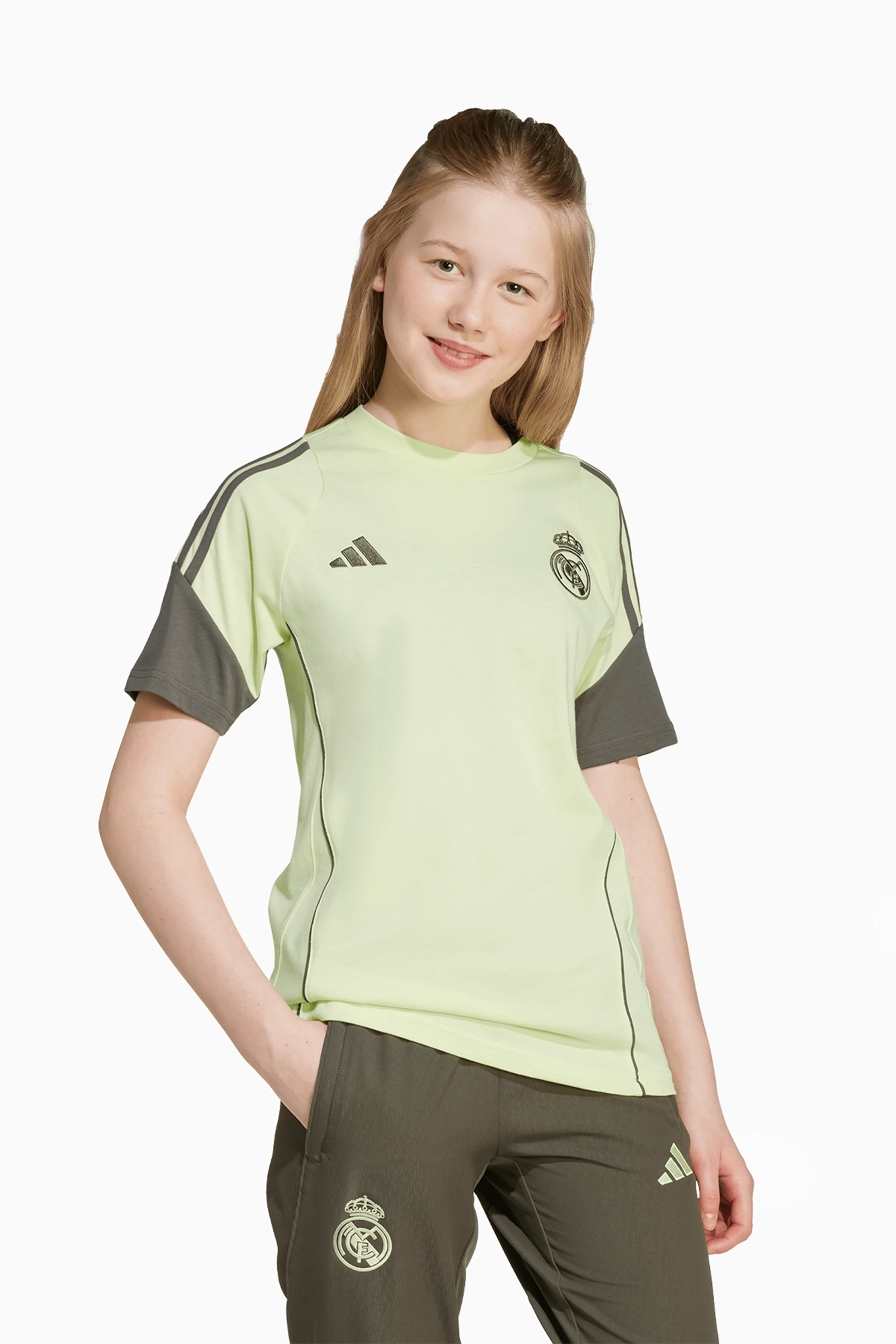 Koszulka adidas Real Madryt 25/26 Sweat Tee Junior - Zielony