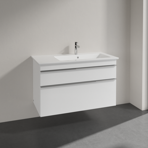 Villeroy & Boch Venticello szafka 95,3 cm podumywalkowa wisząca Glossy White A92801DH