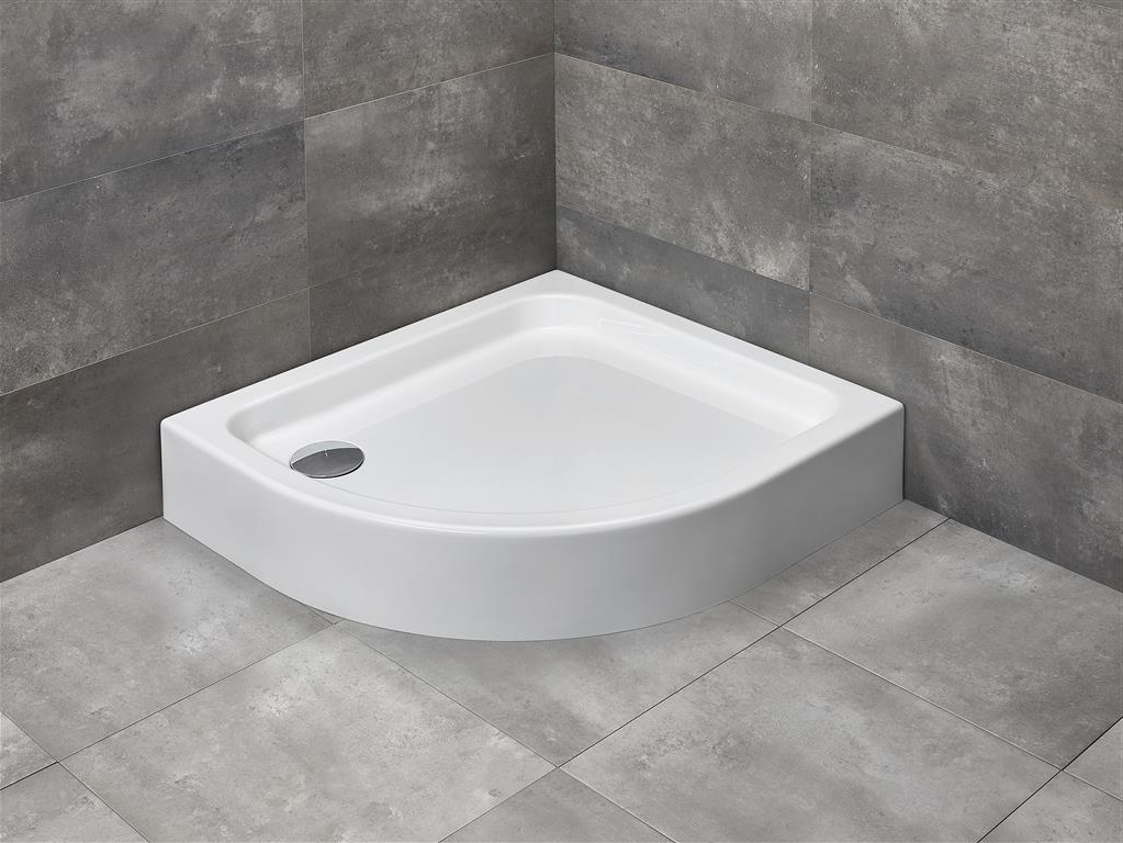 Radaway Siros E Compact brodzik 80x90 cm półokrągły prawy biały SBE9817-1R - Wysyłka w 24h