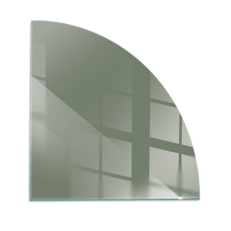 Szklana Podkładka Pod Kominek Ćwiartka Wallfluent 100x100 cm Oliwkowy zielony 1 szt.