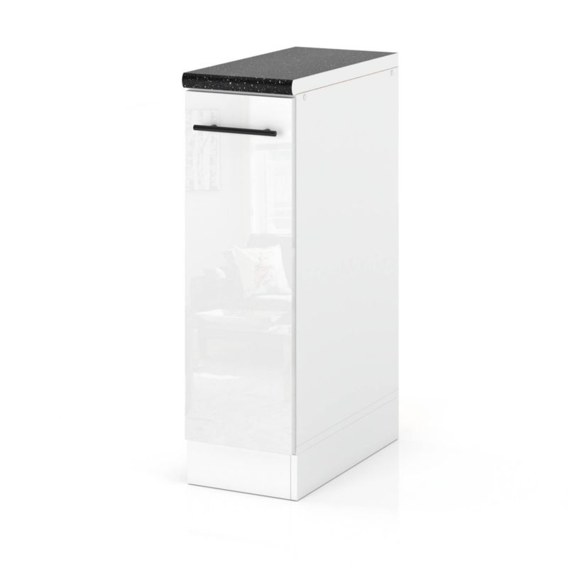Szafka Kuchenna Hurtownia-Mebli Stojąca D20 sPremium 20cm Biały Mat Biały Połysk 20x52x85 cm 1szt.