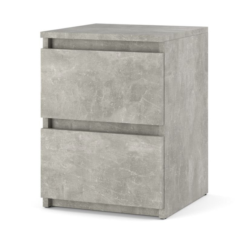 Szafka Nocna Hurtownia-Mebli Szuflady 2 Hugo 30cm Beton Beton 30x30x40 cm 1szt.
