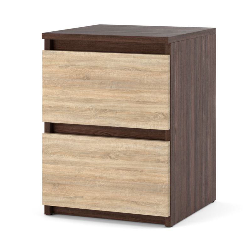 Szafka Nocna Hurtownia-Mebli Szuflady 2 Hugo 30cm Dąb Wenge Dąb Sonoma 30x30x40 cm 1szt.