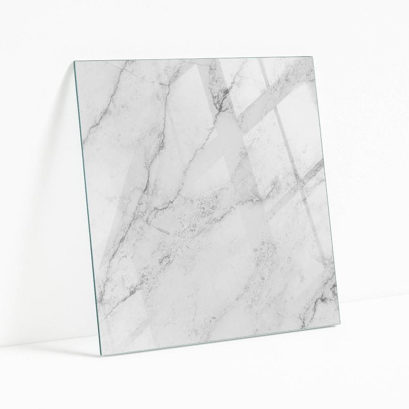 Blat Szklany z Nadrukiem Wallfluent 60x60 cm Marmurowy design na powierzchni 1 szt.