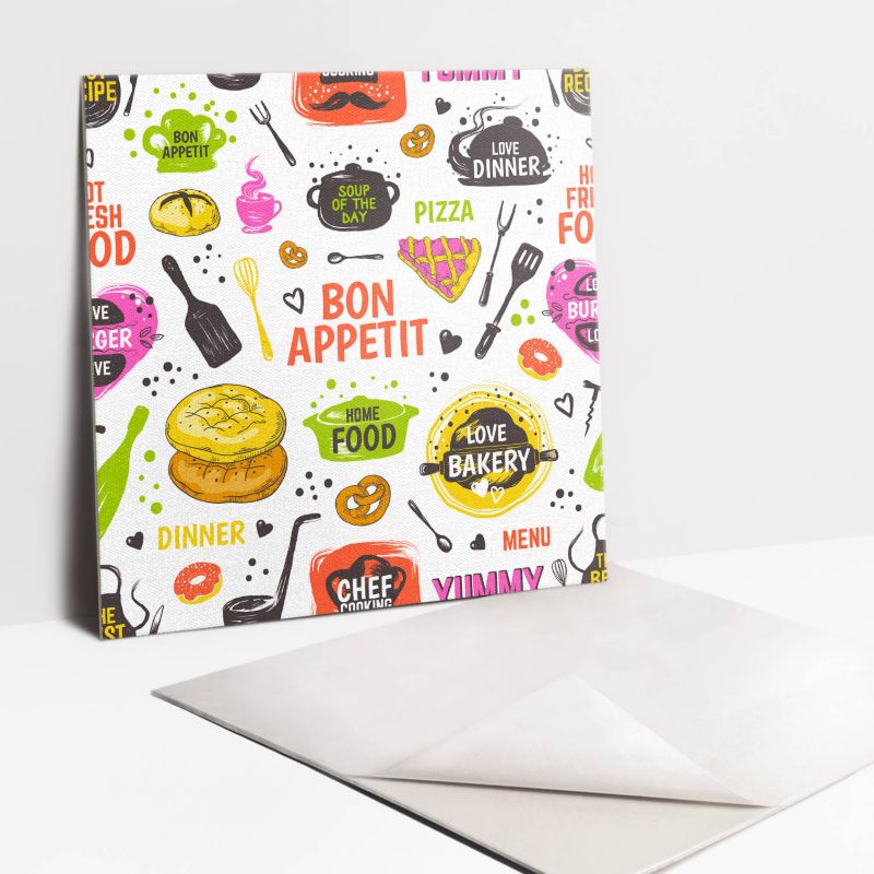 Kafelki samoprzylepne Tulup 30x30 cm Motyw bon appetit 9 szt. II