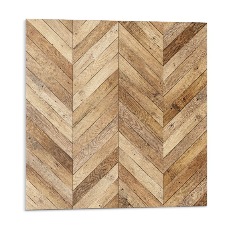 Kafelki samoprzylepne Wallfluent 30x30 cm Jodełka z drewna 9 szt.
