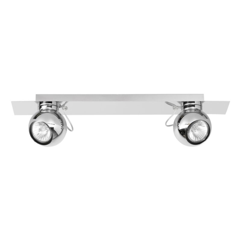 Lampa Sufitowa SPOT Light 2xGU10 Max.50W Subtelny Chrom w Minimalistycznym Stylu, Polski Producent, 1 szt.