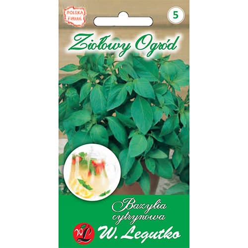 1 szt, Bazylia cytrynowa - Nasiona: Ilość w opakowaniu: 0.5 g