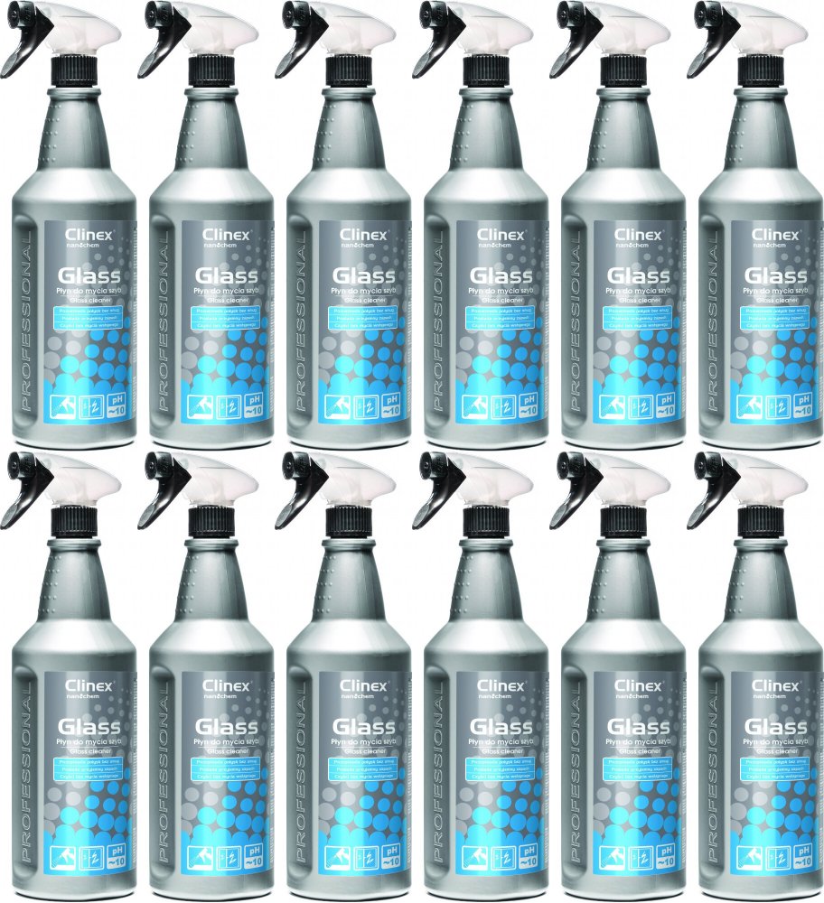 12x Płyn do mycia szyb Clinex Glass, 1l