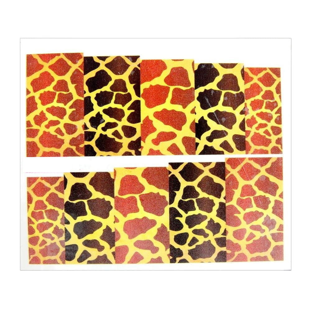 Naklejki wodne do paznokci arkusz 6,5 x 5,5 cm na 10 palców yb Nr 1623