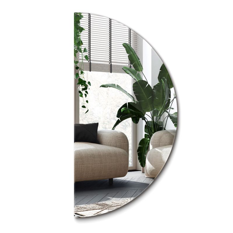 Lustro Łazienkowe Półokrągłe Wallfluent 25 x 50 cm Wiszące Ścienne 1 szt.