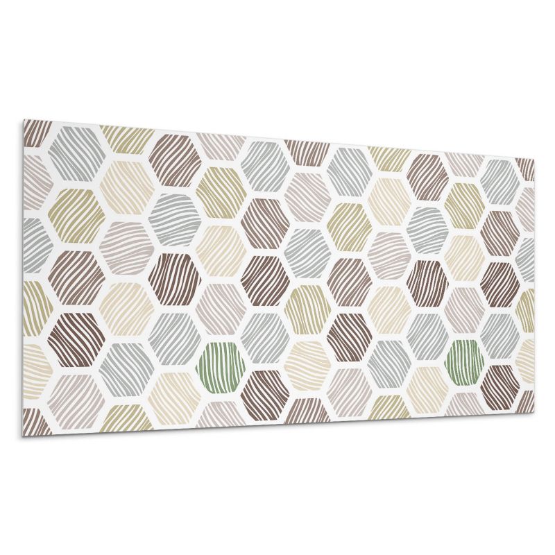 Kafelki samoprzylepne Wallfluent 60x30 cm Wzór heksagonalny z liniami 6 szt.