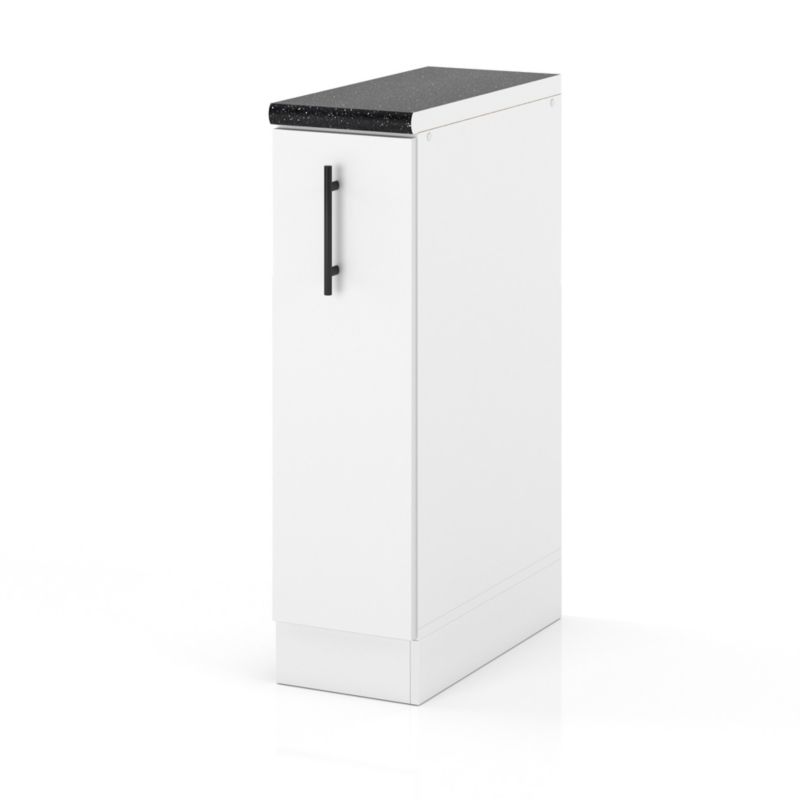 Szafka Kuchenna Hurtownia-Mebli Stojąca D15 sPremium 15cm Biały Mat Biały Mat 15x52x85 cm 1szt.