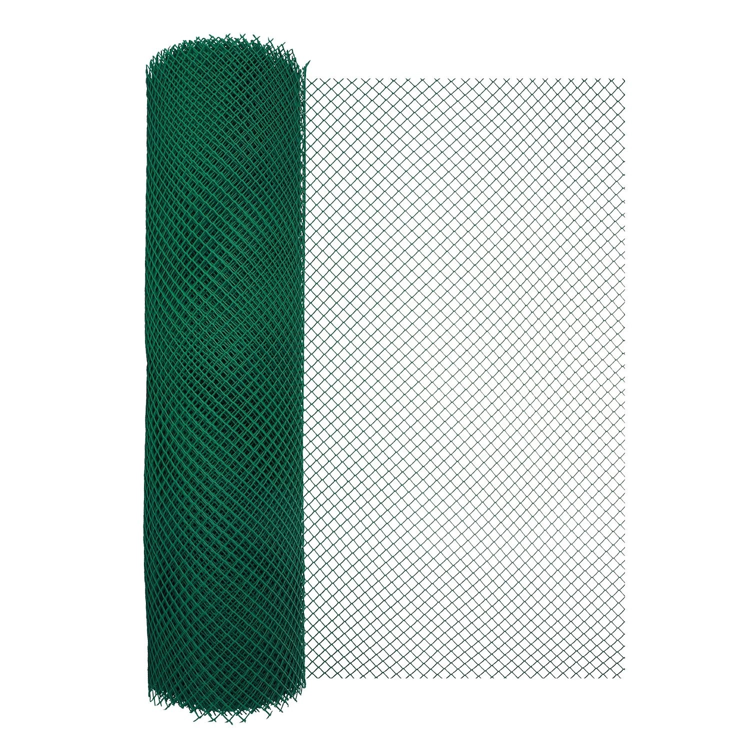 Siatka plastikowa 417 g/m2 ocz. 15 x 15 mm, zielona - 1,2 x 25 m
