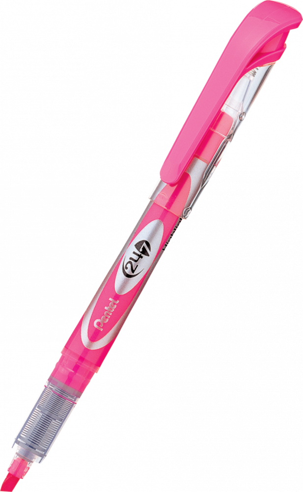 Zakreślacz Pentel SL12, z płynnym tuszem, ścięta, 3.7mm, różowy