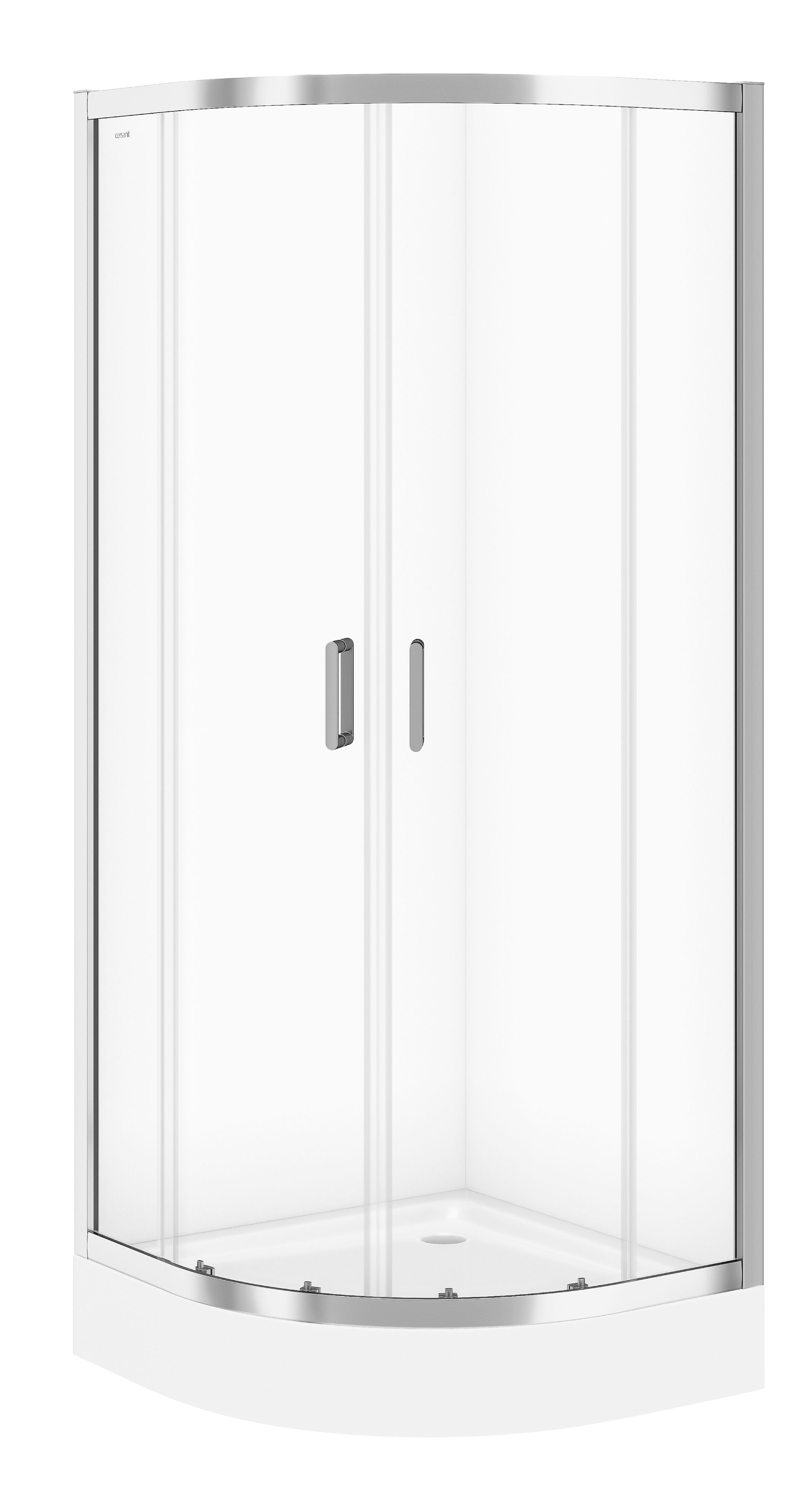 Zestaw Cersanit Arteco kabina prysznicowa 90x90 cm półokrągła z brodzikiem Tako S601-114 - Wysyłka w 24h