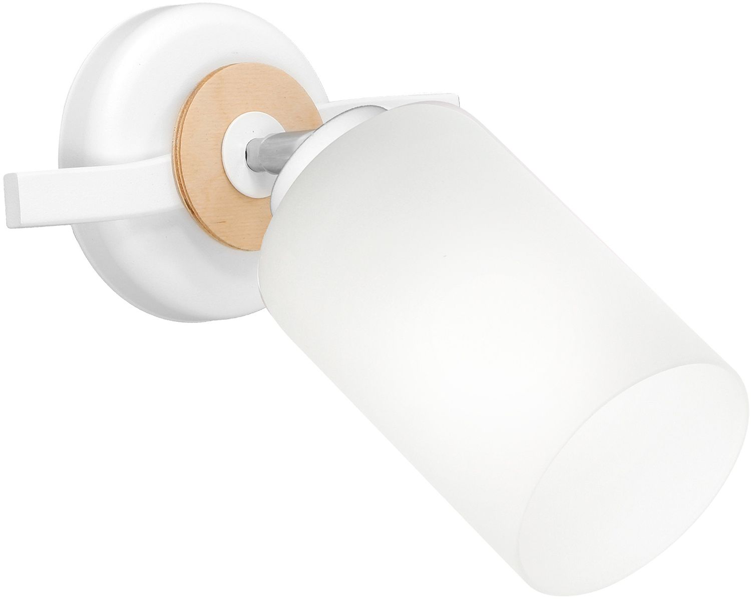 Luminex Tokio kinkiet 1x60W biały/drewno 1516