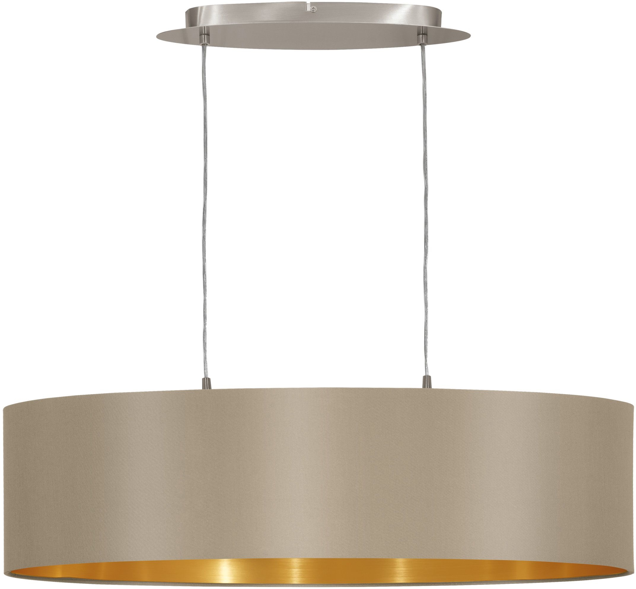 Eglo Maserlo lampa wisząca 2x60W popielaty/złoty/nikiel satynowy 31613 - Wysyłka w 24h