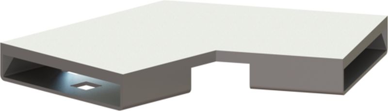Kessel Linearis Infinity element łączący kątowy do odpływu prysznicowego stal szczotkowana 45100.03