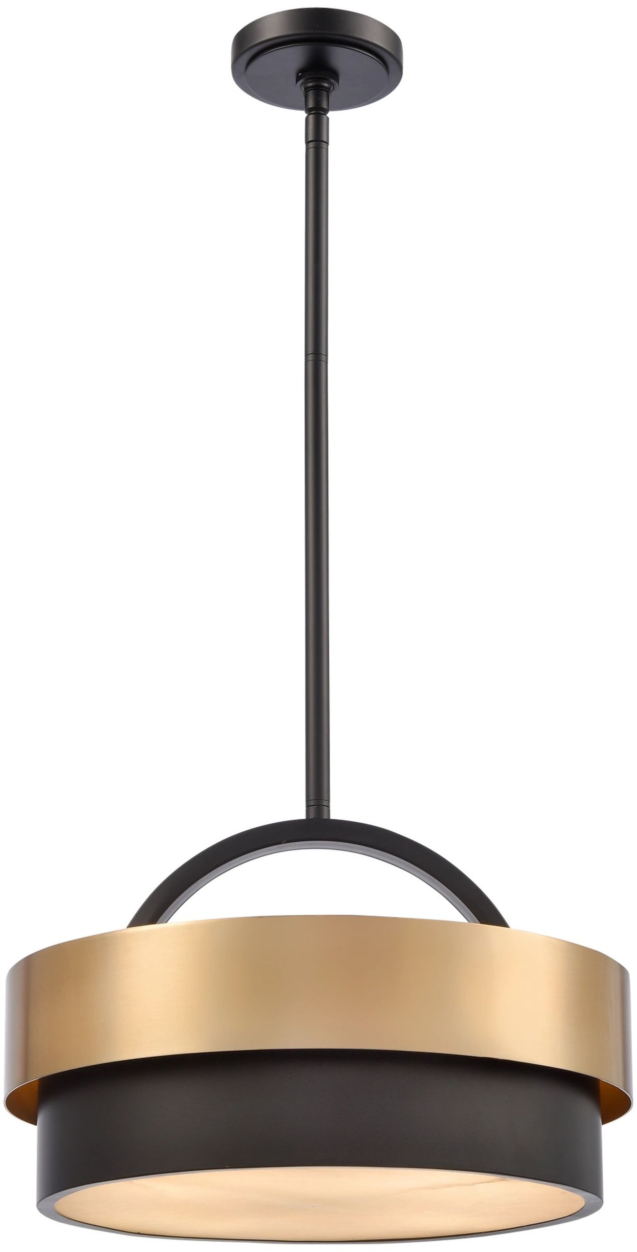 CosmoLight Coburg lampa wisząca 4x40W mosiądz/czarny P04760BR
