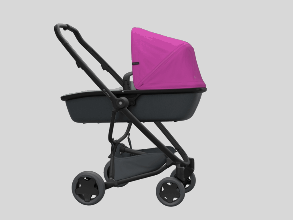 Quinny, Zapp Flex Plus - wózek głęboko-spacerowy-Pink on Graphite
