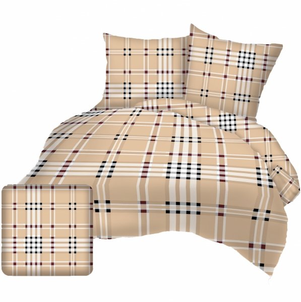 Poszewka 50x70 - KORA PREMIUM, 100% bawełna wz. Krata